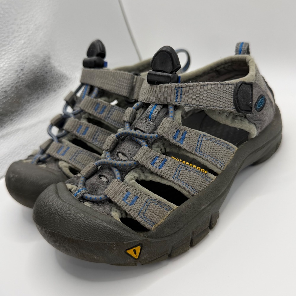 KEEN Kids Newport H2 Waterproof Sandals Grey Blue Hiking Water Shoes Size 13